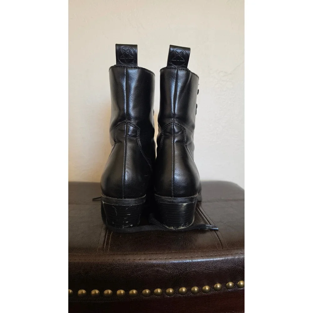 KILLSTAR Raven Pointed-Toe Festival Western Grunge Minimalist Heel Bootie SZ 7 - Picture 4 of 8